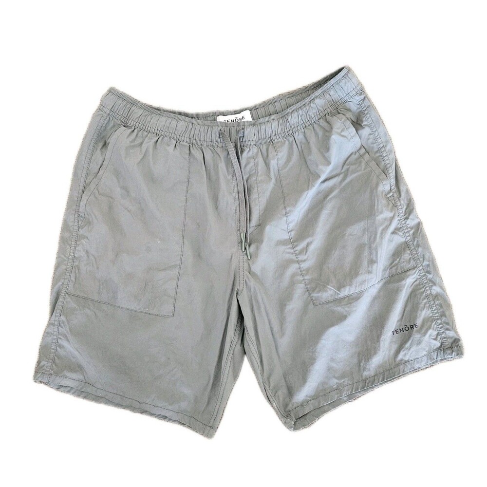 Mens TENORE Utility Day Sport Shorts Large Olive Green Drawstring Waist